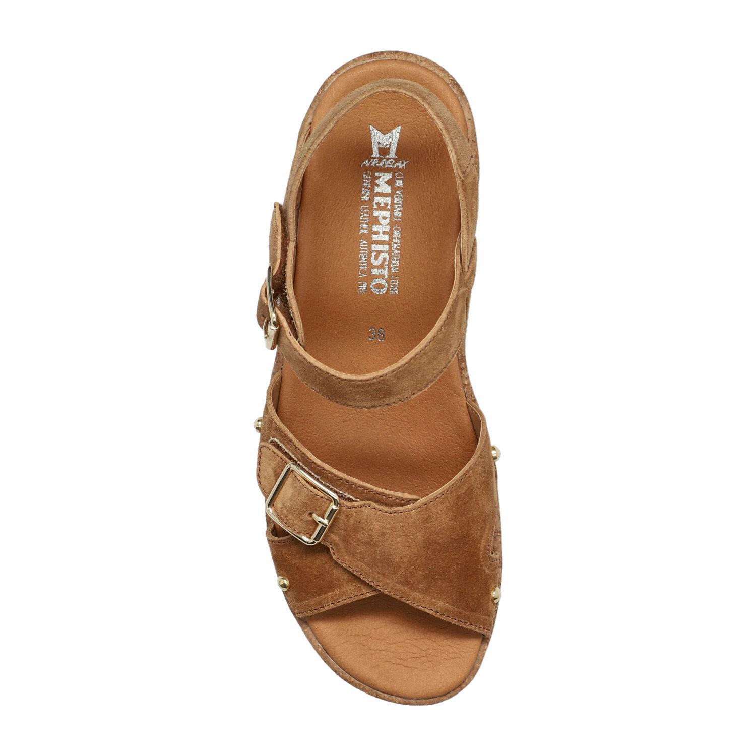 sandales femme modèle Fedora Marron tobacco - Mephisto